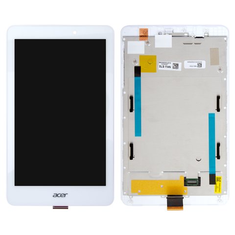 Дисплей для Acer Iconia Tab 8 A1 840, белый, с рамкой