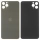 Задняя панель корпуса для iPhone 11 Pro Max, серая, нужно снять стекло камеры, small hole, matte space gray