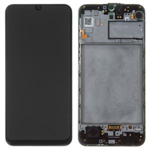 Дисплей для Samsung M215 Galaxy M21, M307 Galaxy M30s, чорний, з рамкою, Original PRC 