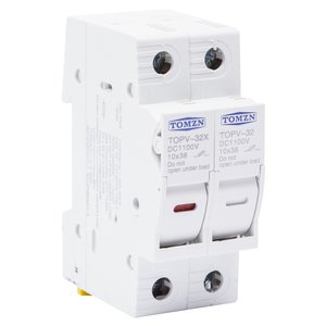 Тримач запобіжника TOMZN TOPV 32X, 1100 В, 1 32 А, 2P, з LED індикацією, PV