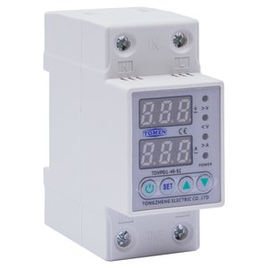 Реле напряжения TOMZN TOVPD1 40 EC VA , 220 В, 40 A, с защитой по току и напряжению