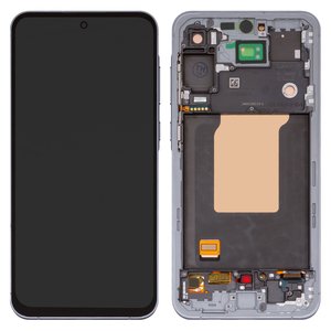 Дисплей для Samsung A556 Galaxy A55, голубой, с рамкой, High Copy, OLED , iceblue