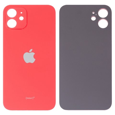 Задняя панель корпуса для iPhone 12, красная, не нужно снимать стекло камеры, Original PRC , big hole