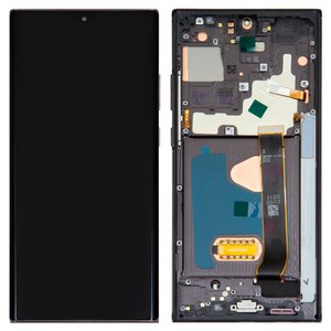 Дисплей для Samsung N985F Galaxy Note 20 Ultra, черный, с рамкой, High Copy, OLED 