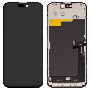 Дисплей для iPhone 15 Pro Max, черный, с рамкой, AAA, TFT , ZY, LTPS FHD