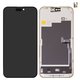Дисплей для iPhone 15 Pro Max, черный, с рамкой, HC, без микросхемы, (AMOLED), DD-OLED soft, 120Hz