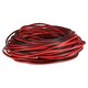 Провод двойной в силиконовой изоляции 28AWG, 0,08 мм², 1 м, черный, красный