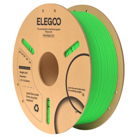 Филамент для 3D принтера ELEGOO PLA Neon Green, 1 кг