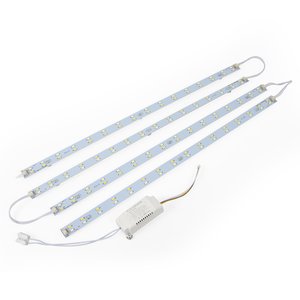 Juego de piezas para armar lámpara LED tipo Armstrong de 64 W (luz blanca natural, redondo, 4000-4500 K) Juego de piezas para armar lámpara LED tipo Armstrong de 64 W (luz blanca natural, redondo, 4000-4500 K)
